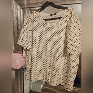 SHEIN Size 3xl polka dot top with tie back detail